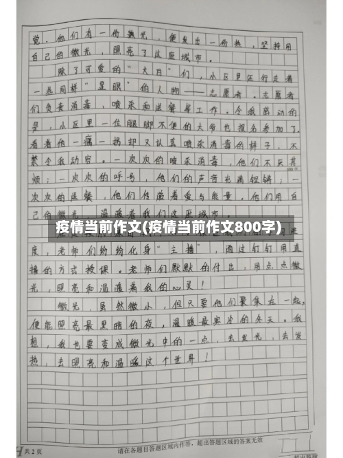 疫情当前作文(疫情当前作文800字)